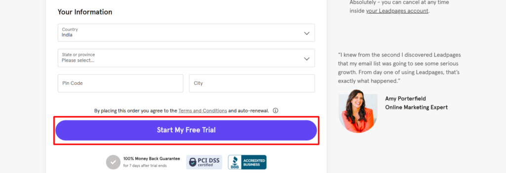 Add your information